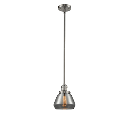 A large image of the Innovations Lighting 201S Fulton Brushed Satin Nickel / Smoked