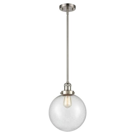 A large image of the Innovations Lighting 201S X-Large Beacon Brushed Satin Nickel / Seedy