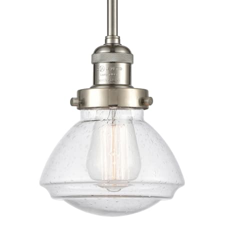 A large image of the Innovations Lighting 201S Olean Brushed Satin Nickel / Seedy