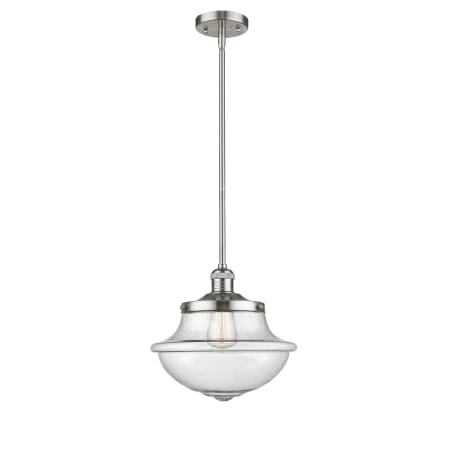 A large image of the Innovations Lighting 201S Large Oxford Brushed Satin Nickel / Seedy