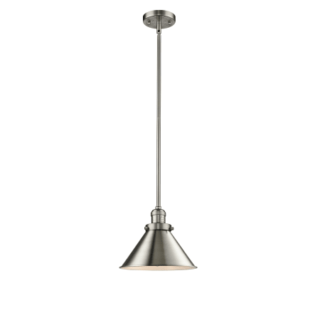 A large image of the Innovations Lighting 201S Briarcliff Brushed Satin Nickel / Metal Shade