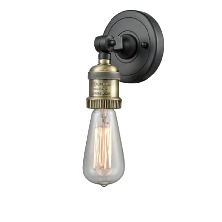 A large image of the Innovations Lighting 202-ADA Bare Bulb Black Antique Brass