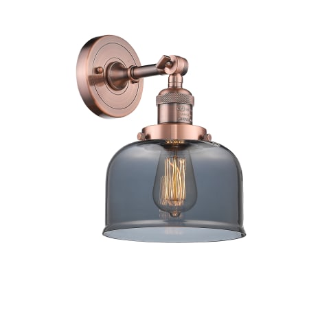 A large image of the Innovations Lighting 203 Large Bell Antique Copper / Smoked