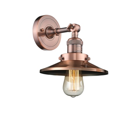 A large image of the Innovations Lighting 203 Railroad Antique Copper