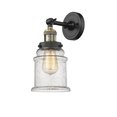 A large image of the Innovations Lighting 203 Canton Black Antique Brass / Seedy