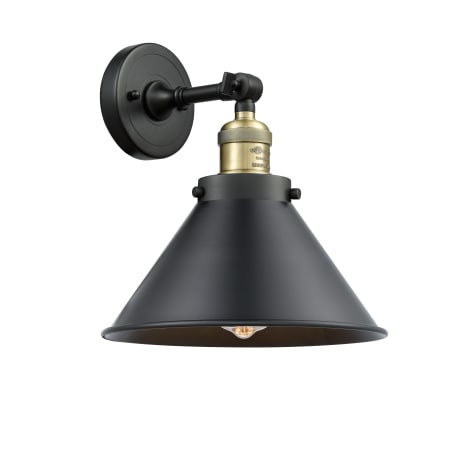 A large image of the Innovations Lighting 203 Briarcliff Black Antique Brass / Matte Black