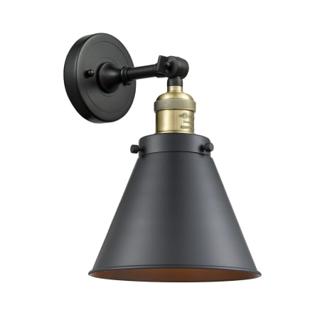 A large image of the Innovations Lighting 203 Appalachian Black Antique Brass / Matte Black