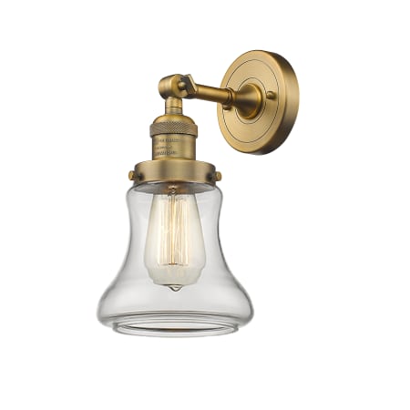 A large image of the Innovations Lighting 203 Bellmont Brushed Brass / Clear