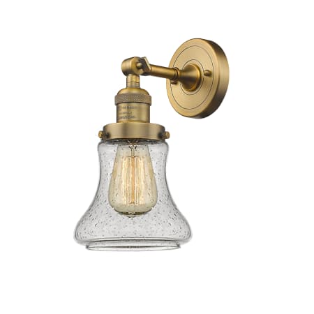 A large image of the Innovations Lighting 203 Bellmont Brushed Brass / Seedy