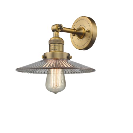 A large image of the Innovations Lighting 203 Halophane Brushed Brass / Halophane