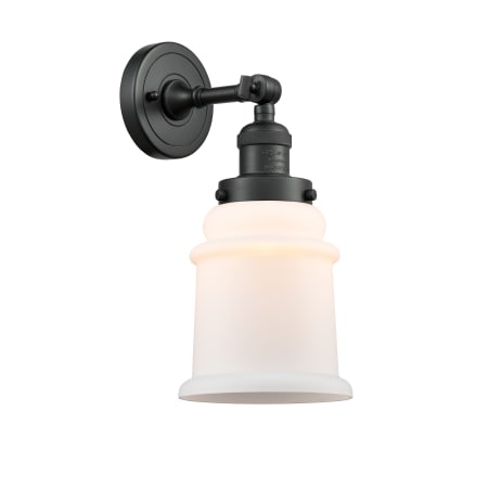 A large image of the Innovations Lighting 203 Canton Matte Black / Matte White