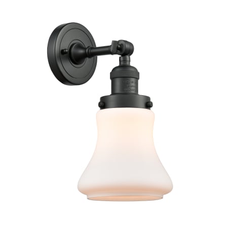 A large image of the Innovations Lighting 203 Bellmont Matte Black / Matte White