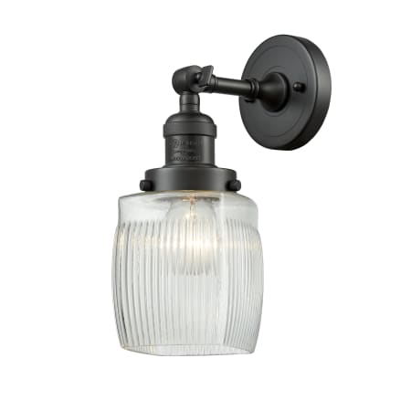 A large image of the Innovations Lighting 203 Colton Oil Rubbed Bronze / Clear Halophane