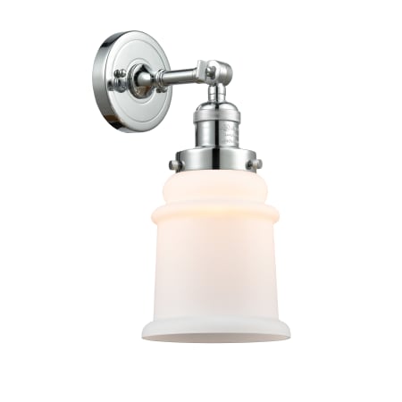 A large image of the Innovations Lighting 203 Canton Polished Chrome / Matte White