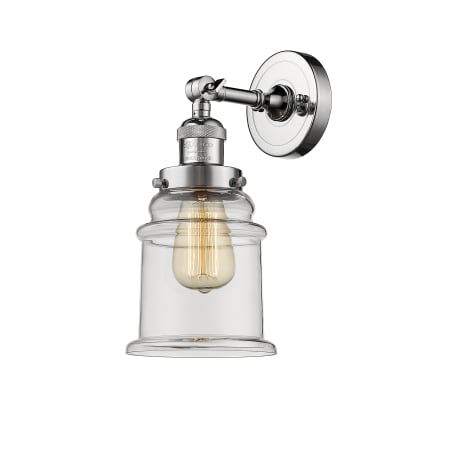A large image of the Innovations Lighting 203 Canton Polished Chrome / Clear