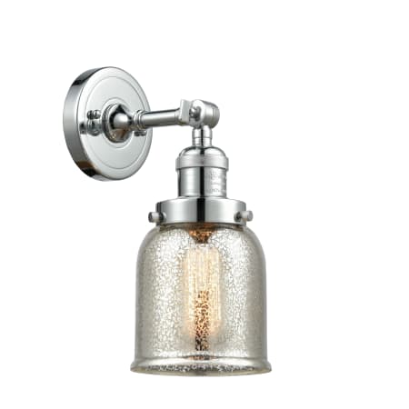 A large image of the Innovations Lighting 203 Small Bell Polished Chrome / Silver Plated Mercury