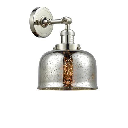 A large image of the Innovations Lighting 203 Large Bell Polished Nickel / Silver Plated Mercury