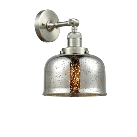 A large image of the Innovations Lighting 203 Large Bell Brushed Satin Nickel / Silver Plated Mercury