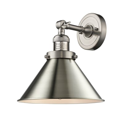 A large image of the Innovations Lighting 203 Briarcliff Satin Brushed Nickel