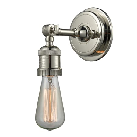 A large image of the Innovations Lighting 203BP-NH Bare Bulb Polished Nickel