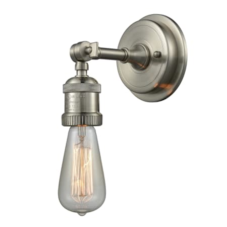 A large image of the Innovations Lighting 203BP-NH Bare Bulb Brushed Satin Nickel
