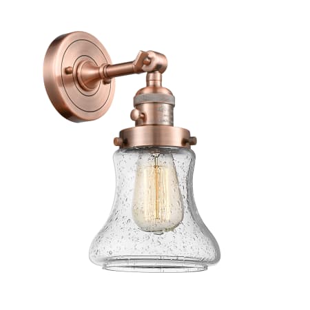 A large image of the Innovations Lighting 203SW Bellmont Antique Copper / Seedy