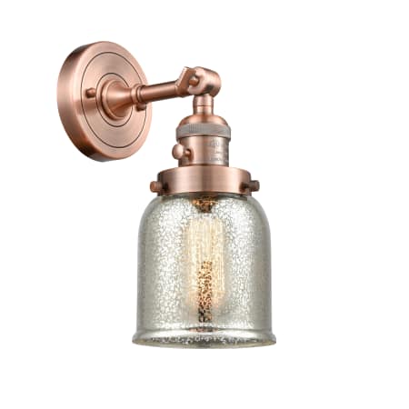 A large image of the Innovations Lighting 203SW Small Bell Antique Copper / Silver Plated Mercury