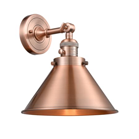 A large image of the Innovations Lighting 203SW Briarcliff Antique Copper / Metal