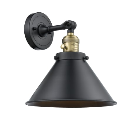 A large image of the Innovations Lighting 203SW Briarcliff Black Antique Brass / Matte Black