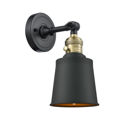 A large image of the Innovations Lighting 203SW Addison Black Antique Brass / Matte Black