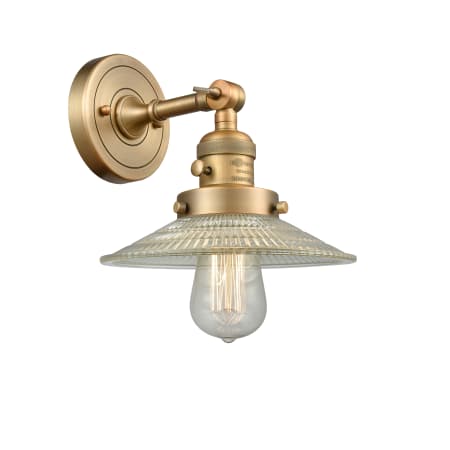 A large image of the Innovations Lighting 203SW Halophane Brushed Brass / Flat