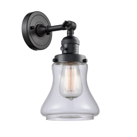 A large image of the Innovations Lighting 203SW Bellmont Matte Black / Clear