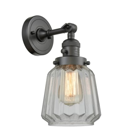 A large image of the Innovations Lighting 203SW Chatham Oil Rubbed Bronze / Clear