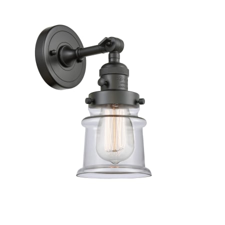 A large image of the Innovations Lighting 203SW Small Canton Oil Rubbed Bronze / Clear