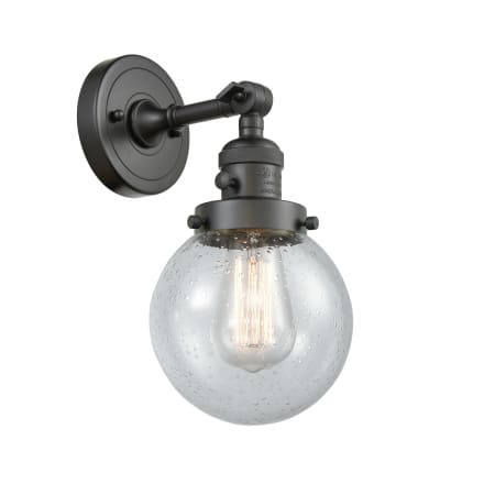 A large image of the Innovations Lighting 203SW-6 Beacon Oil Rubbed Bronze / Seedy