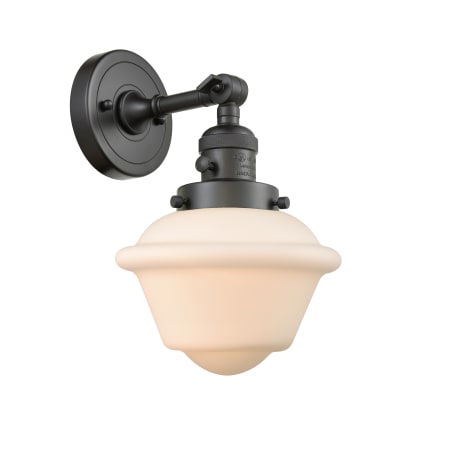 A large image of the Innovations Lighting 203SW Small Oxford Oil Rubbed Bronze / Matte White