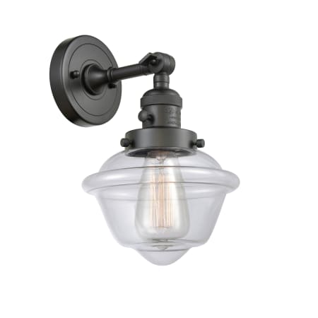 A large image of the Innovations Lighting 203SW Small Oxford Oil Rubbed Bronze / Clear