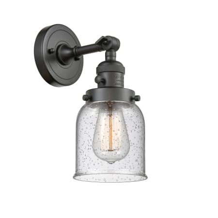 A large image of the Innovations Lighting 203SW Small Bell Oil Rubbed Bronze / Seedy