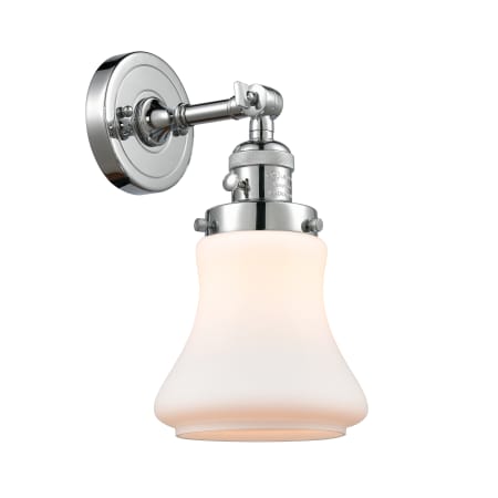 A large image of the Innovations Lighting 203SW Bellmont Polished Chrome / Matte White