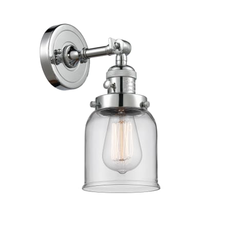 A large image of the Innovations Lighting 203SW Small Bell Polished Chrome / Clear