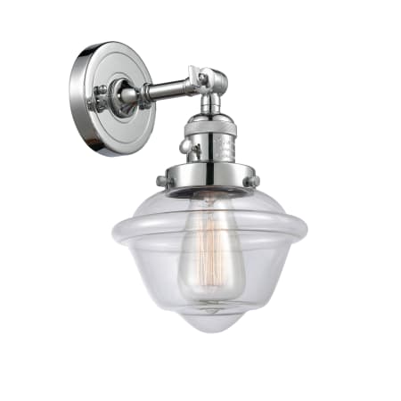 A large image of the Innovations Lighting 203SW Small Oxford Polished Chrome / Clear