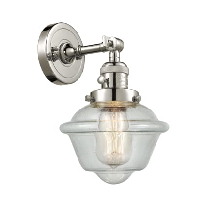 A large image of the Innovations Lighting 203SW Small Oxford Polished Nickel / Seedy