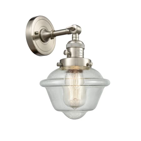 A large image of the Innovations Lighting 203SW Small Oxford Brushed Satin Nickel / Seedy