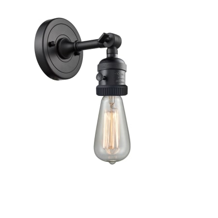 A large image of the Innovations Lighting 203SWNH Bare Bulb Matte Black