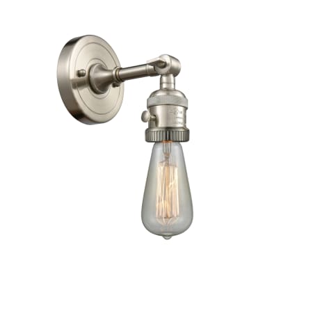A large image of the Innovations Lighting 203SWNH Bare Bulb Brushed Satin Nickel