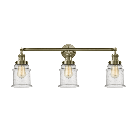 A large image of the Innovations Lighting 205-S Canton Antique Brass / Seedy