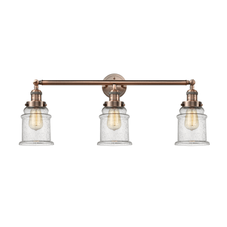 A large image of the Innovations Lighting 205-S Canton Antique Copper / Seedy