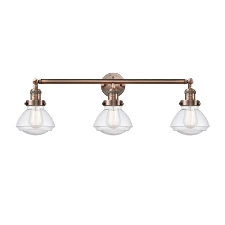 A large image of the Innovations Lighting 205 Olean Antique Copper / Seedy