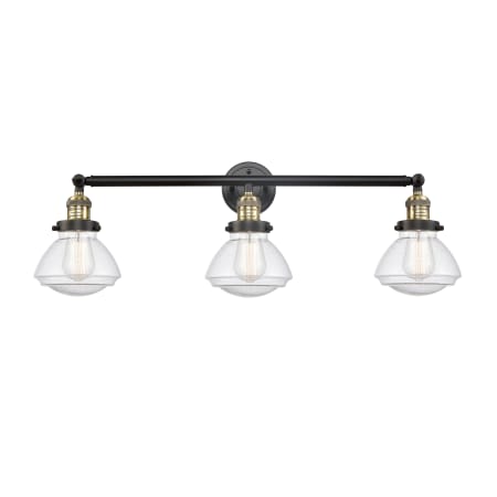 A large image of the Innovations Lighting 205 Olean Black Antique Brass / Seedy