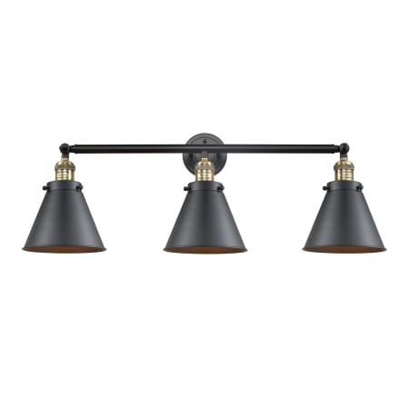 A large image of the Innovations Lighting 205-S Appalachian Black Antique Brass / Matte Black